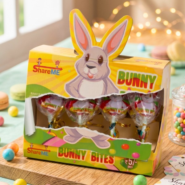 ShareMe Bunny Bites Jelly Lollypop, Fruity jelly