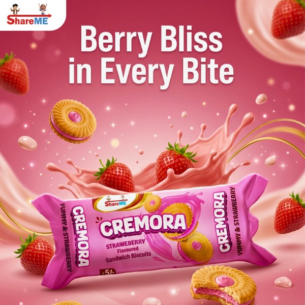 ShareMe Cremora Strawberry Biscuits, Strawberry