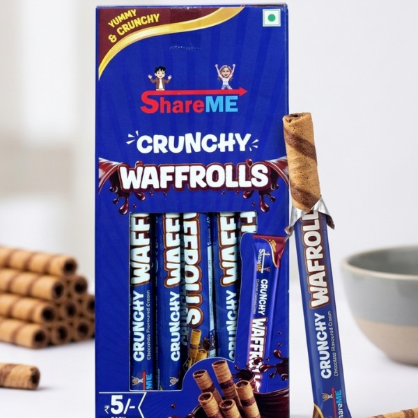ShareMe Crunchy Waffrolls (Chocolate Flavour), Chocolate